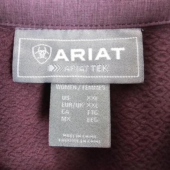 Ariat Women's New Team Softshell Jacket - Mulberry Heather - XXL - Picture 6 of 16